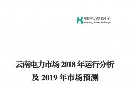 云南电力市场2018年运行分析及2019年市场预测