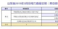 山东省2019年3月份电力直接交易(集中竞价)结果:统一出清价386.5元/兆瓦时