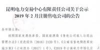 云南公示2019年2月受理的1家售电公司