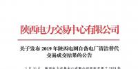 2019年陕西电网自备电厂清洁替代交易成交结果：交易电量为0