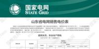 山东省电网销售电价表